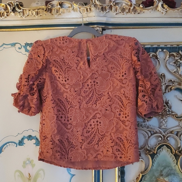 Blush colored lace top by Express - Picture 2 of 4